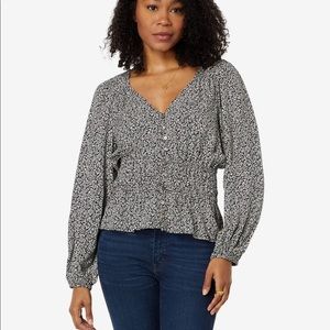 Madewell smocked waist top in Tudor floral